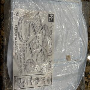 New 6pc White quilted Serving Savers